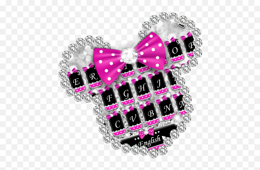 Download Pink Paris Rose Keyboard Eiffel Tower Theme On Pc - Bow Emoji,Pink Bow Emoji