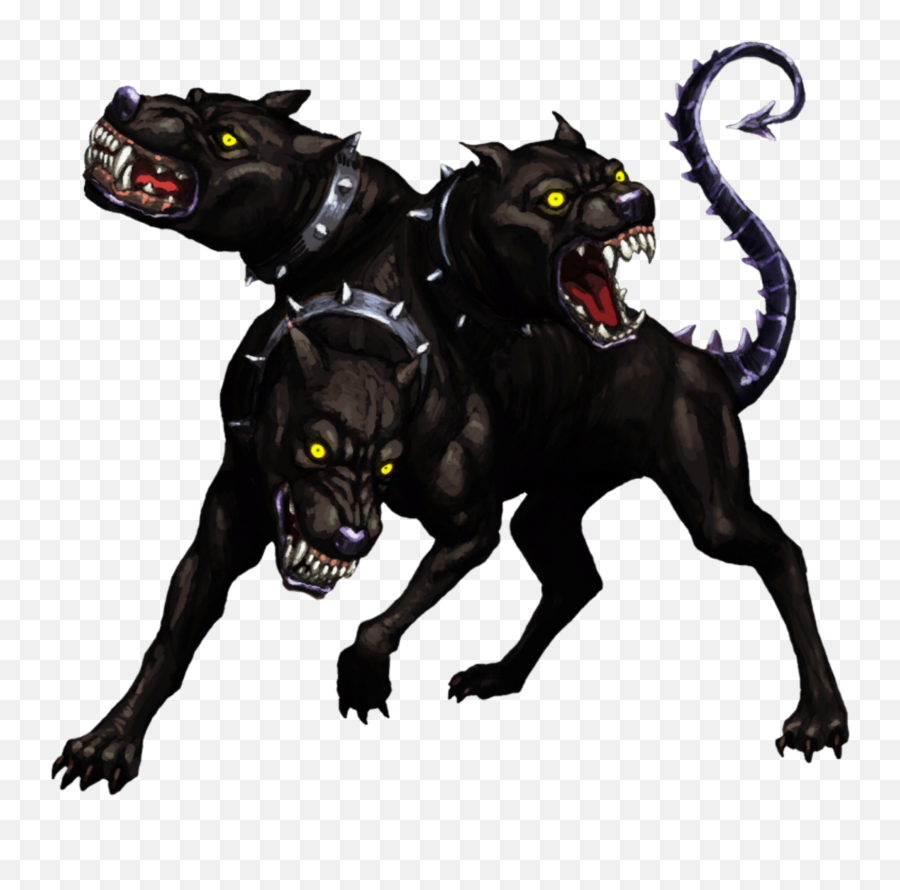 Mq Black Dog Dogs Head Heads Sticker By Marras - Transparent Cerberus ...