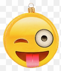 Winking Face Out Tongue - Smiley Emoji For Editing,Christmas Emoticons