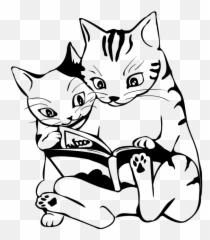 Free Magazine Newspaper Images - Animals Reading Black And White Clipart Emoji