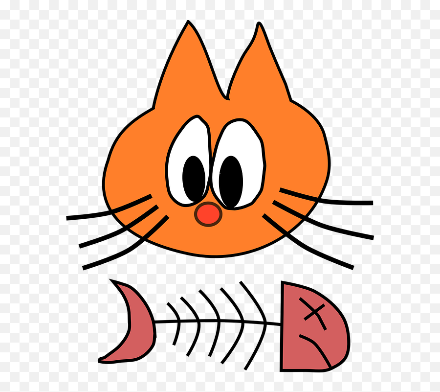 Free Cats Eyes Cat Illustrations - Cat With A Fish Bone Emoji,Grinning Emoji