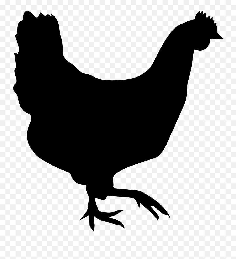 Rooster Chicken Silhouette Drawing - Chicken Silhouette Clip Art Emoji,Hen Emoji