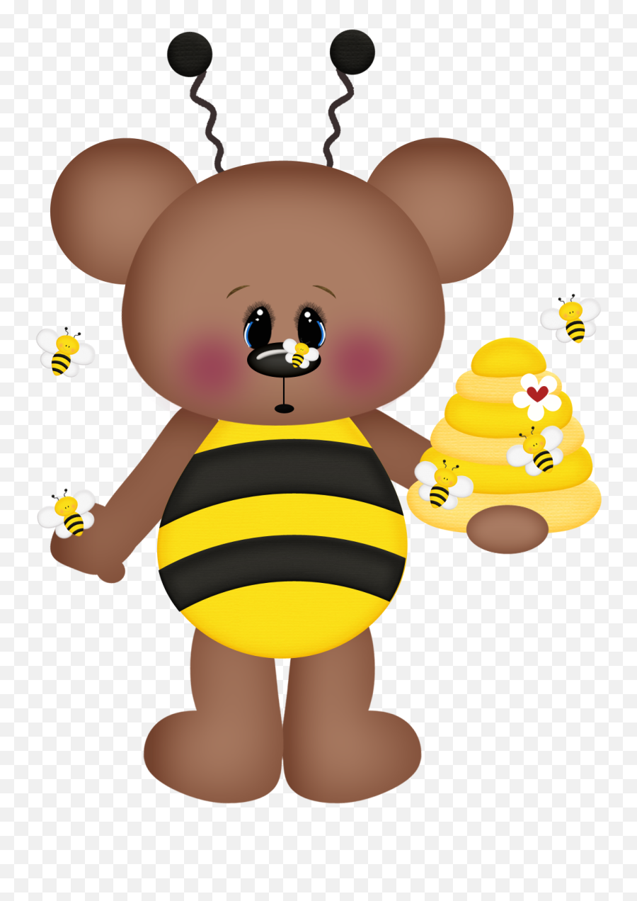 Clipart Love Honey Bee Clipart Love - Bear And Bee Clipart Emoji,Honeybee Emoji