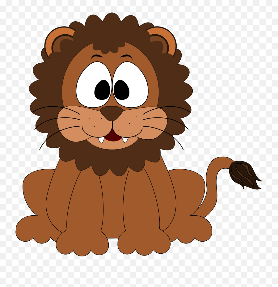 Free Lion Cartoon Png Download Free - Brown Lion Clipart Emoji,Lion Emoticon