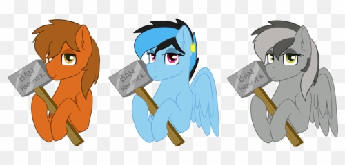 Download Sevenserenity Banhammer Bant Birb Earth Pony - Cartoon Emoji
