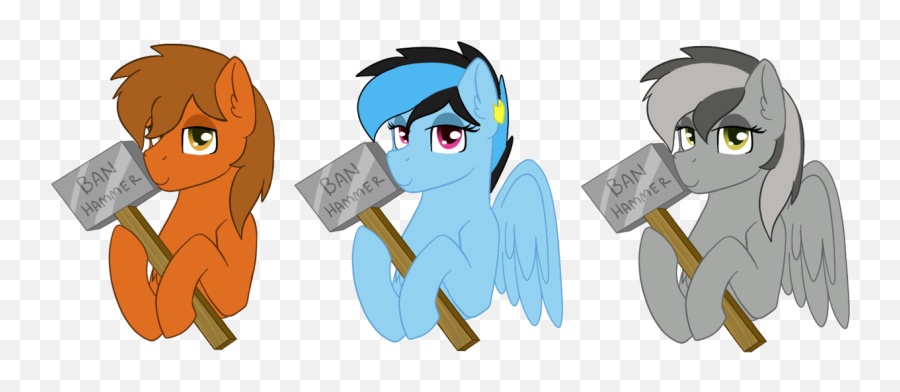 Download Sevenserenity Banhammer Bant Birb Earth Pony - Cartoon Emoji,Ban Hammer Emoji