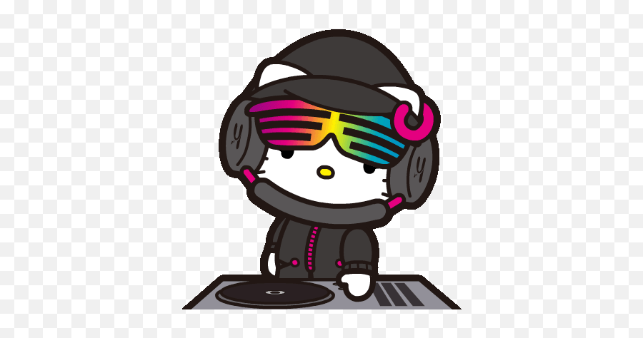 Dj Kitty - Cartoon Emoji,Dj Emoji