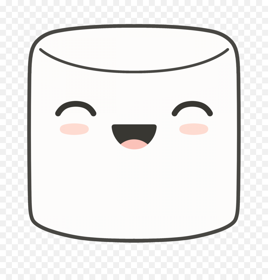 Super Happy Marshmallow Clipart - Marshmallow With A Happy Face Emoji,Emoji Marshmallow
