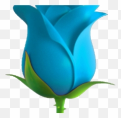 Blue Rose Emoji Transparent Png - Blue Flower Emoji,Blue Emoji Png