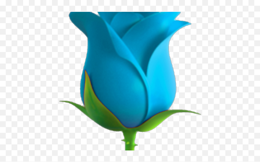 Blue Rose Emoji Transparent Png - Blue Flower Emoji,Blue Emoji Png