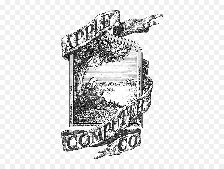 Steve Jobs - Original Apple Logo 1976 Emoji,Emoji Answers Steve Jobs