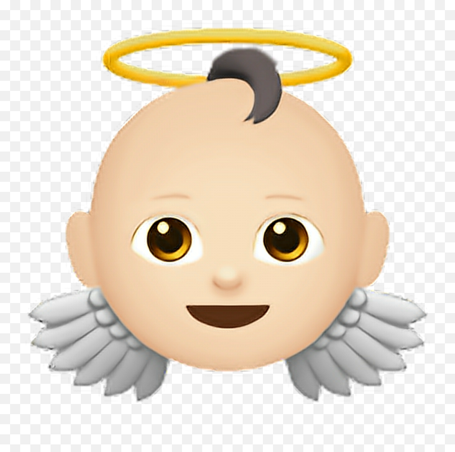 Download Hd Angel Emoji Emoji Iphone Iphoneemoji Angel - Baby Angel Emoji,Emoji Angel