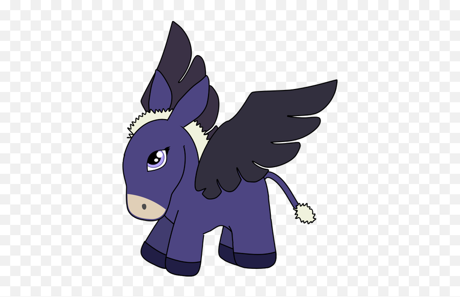 Pegasus Donkey Vector Image Free Svg - Pegasus Kartun Emoji,Donkey Emoji Facebook