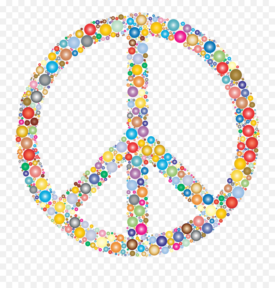 Clipart Colorful Circles Peace Sign 3 U2013 Gclipartcom - Peace Sign Colourful Png Emoji,Peace Hands Emoji
