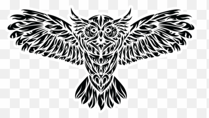 Tribal Owl Sticker All - Transparent Png Emoji