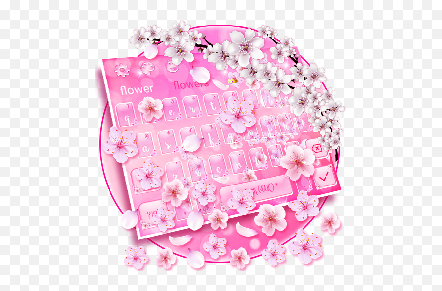 Download Cherry Blossom Gravity Keyboard Theme - Floral Design Emoji,Cherry Blossom Emoji