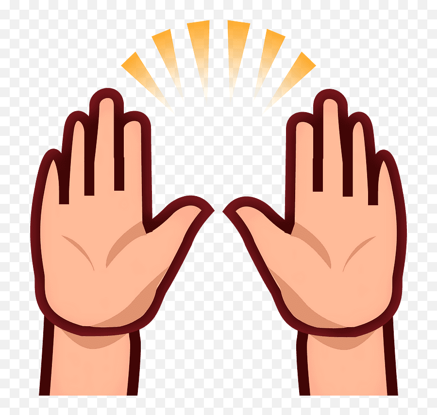 Raising Hands Emoji Clipart - Emoji De Manos Abiertas,Raising Hands Emoji
