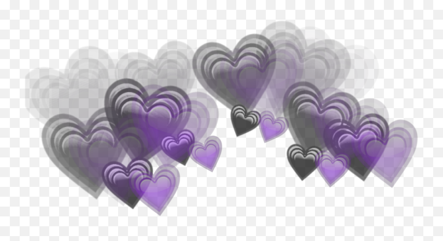 Black Purple Emoji Hearts Sticker By Josephine,Straw Emoji