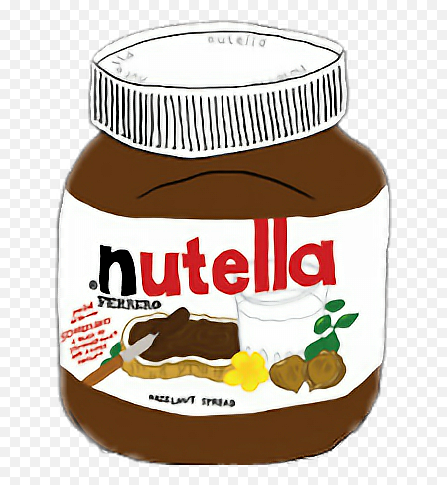 Nutella Chocolate Sticker - Nutella Drawing Emoji,Nutella Emoji