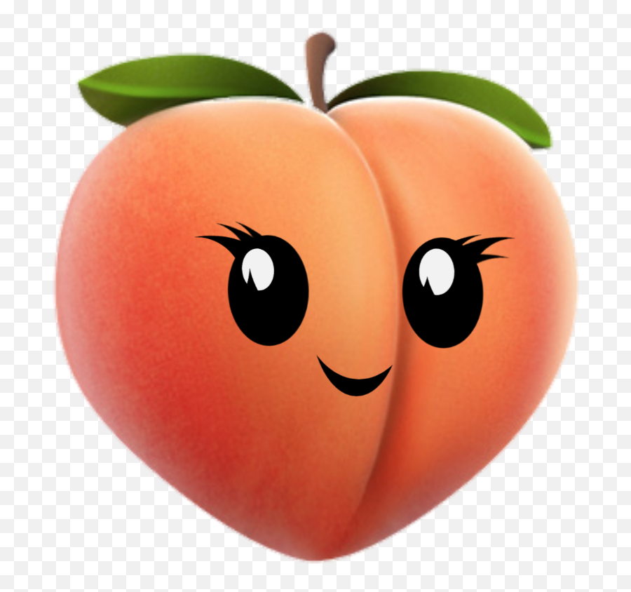 Feetoedit Kawaii Peach Sticker - Happy Emoji,Peach Emoticon