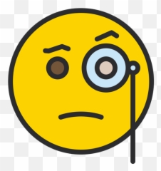 Face With Monocle Emoji Icon Of Colored - Illustration,Emoji With Monocle