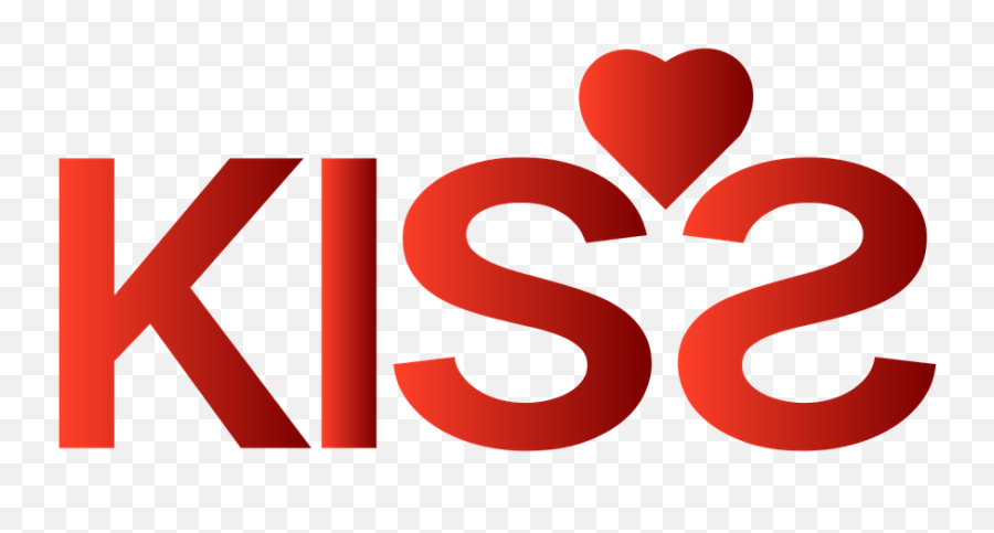 Kiss The Inscription Red Gradient - Graphic Design Emoji,Kermit The Frog Emoji