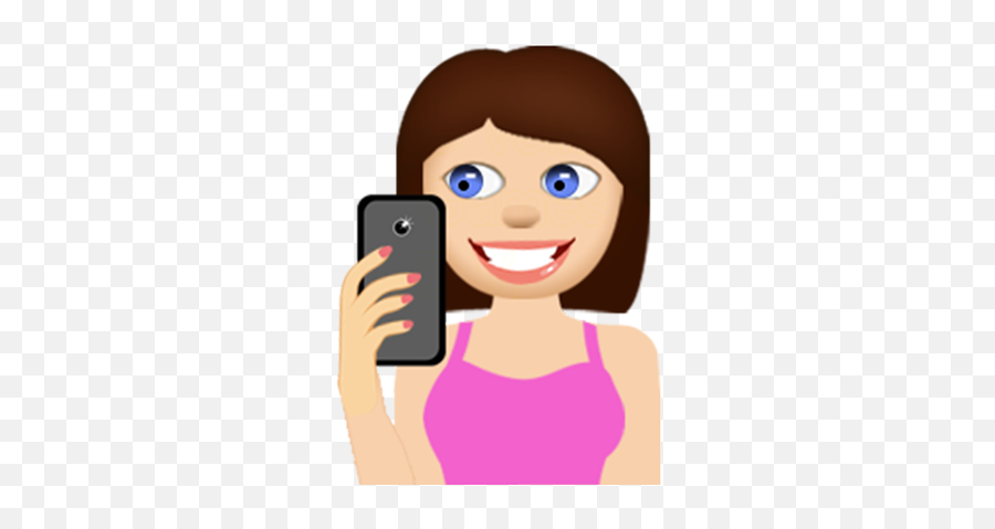 Anna - Mobile Girl Phone Cartoon Emoji,Sassy Emoji