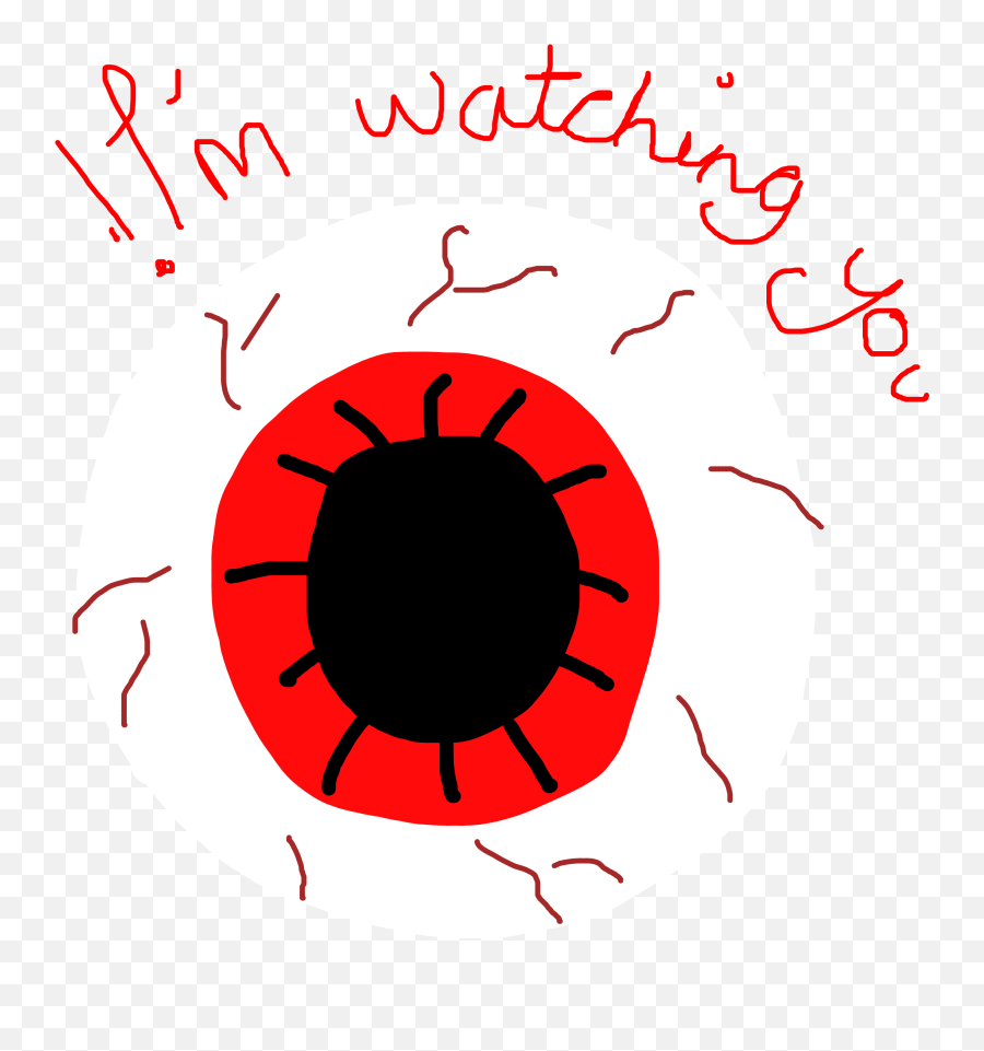 Im Watching You Eye Creepy Creepy Eye - Illustration Emoji,Im Watching You Emoji