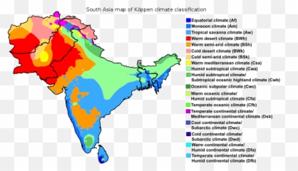 South Asia Map Of Köppen Climate - Ice Age Koppen Emoji