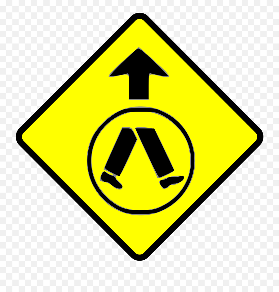 Pedestrian Crossing Caution Road Street - Pedestrian Crossing Sign Australia Emoji,Traffic Light Caution Sign Emoji