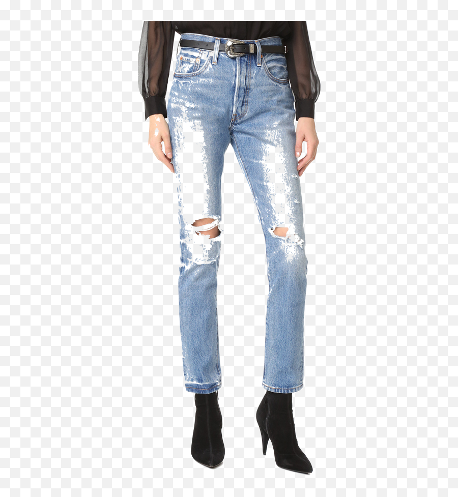 Ripped Jeans - 501 Skinny Jeans Old Hangouts Emoji,Jeans Emoji