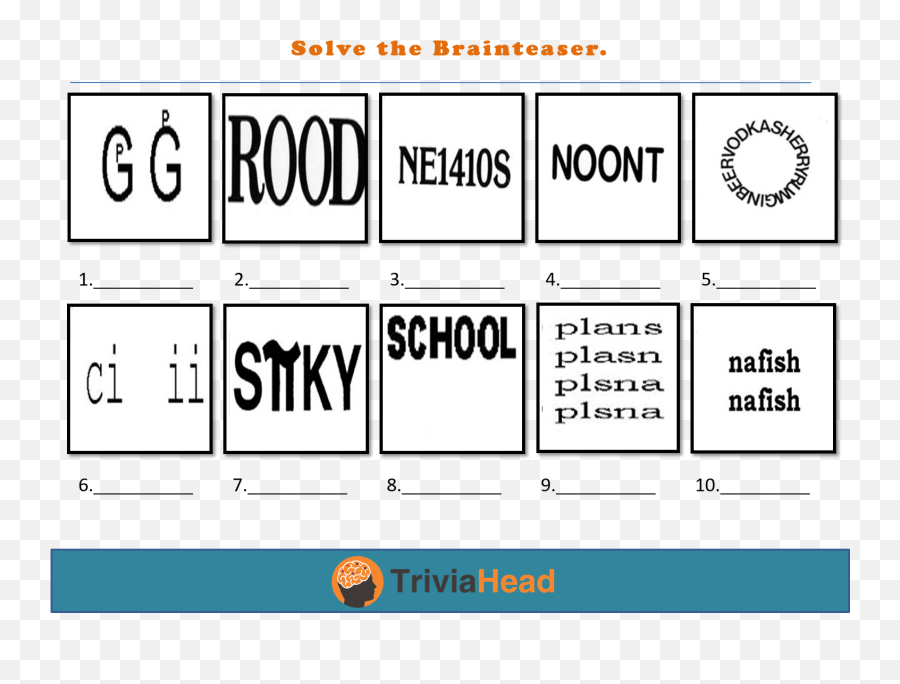 Solve The Brainteaser Picture Round - Pub Quiz Brain Teasers Emoji,Emoji Game Level 6