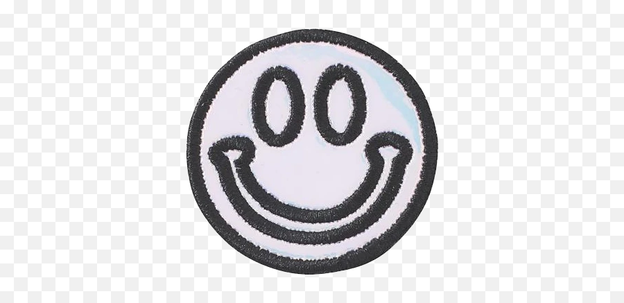 Iridescent Smiley Face Patch - Circle Emoji,V Emoticon