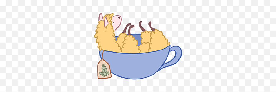 Oolong The Llama On Risd Portfolios - Clip Art Emoji,Coffee And Poodle Emoji