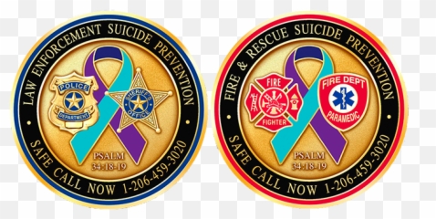 Local Couple Present Suicide Prevention Coins to Sheriffu0027s - Emblem Emoji