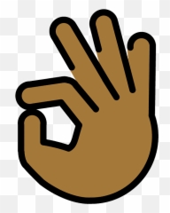 Ok Hand Emoji Clipart - Aprobacion Mano