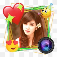 Photo Filters Sticker Emoji - Girl,Emoji Camera