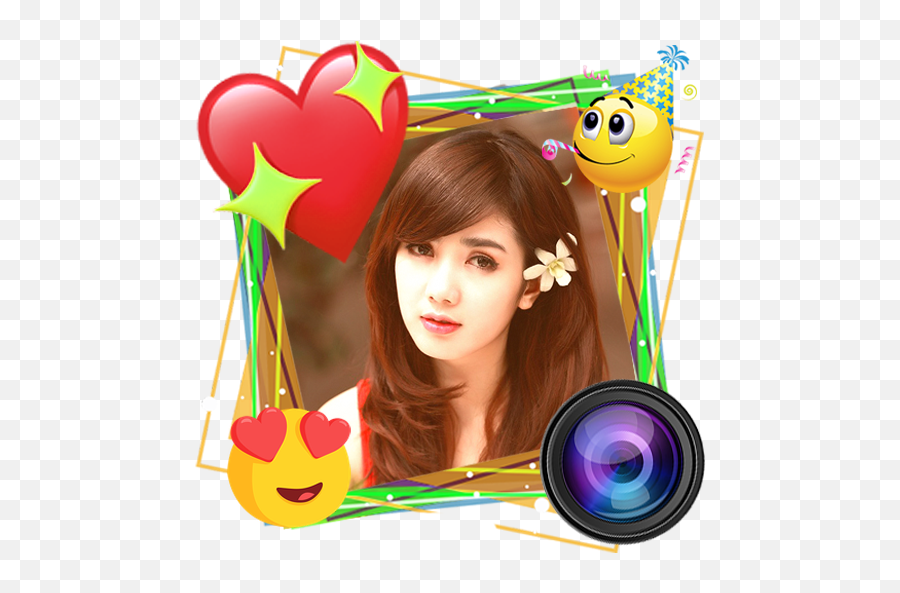 Photo Filters Sticker Emoji - Girl,Emoji Camera
