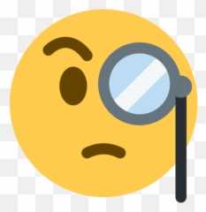 Face With Monocle Emoji - Detective Emoji,Emoji Con