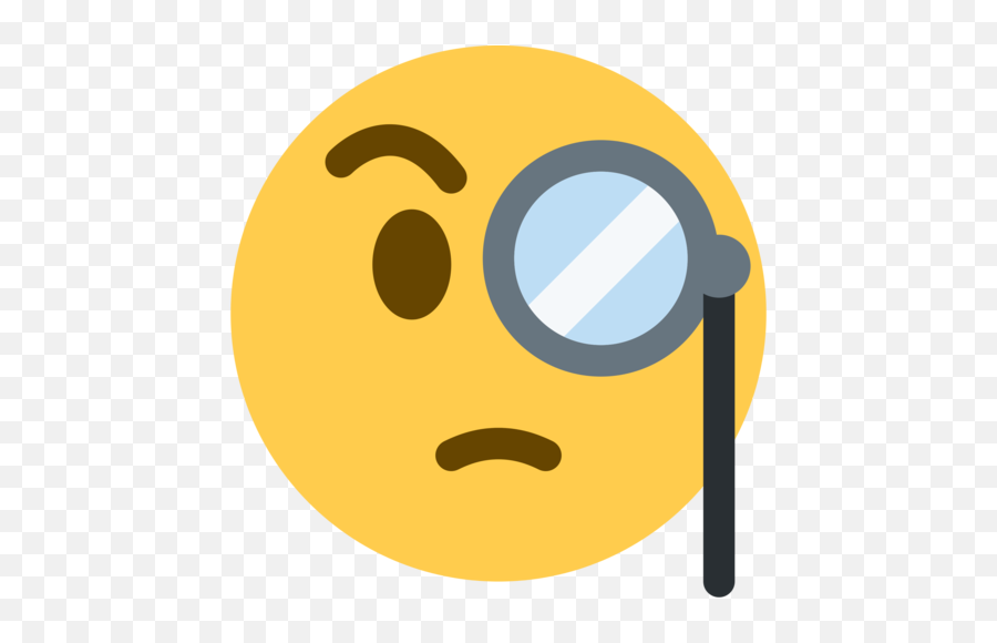 Face With Monocle Emoji - Detective Emoji,Emoji Con