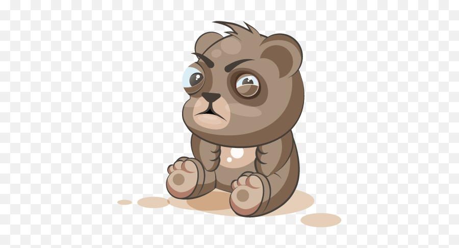 Bear Emoji Stickers - Embarassed Stickrer Cartoon,Emoji Bear