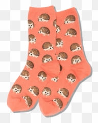 Womens Hedgehog Crew Socks - Sock Emoji,Hedgehog Emoji