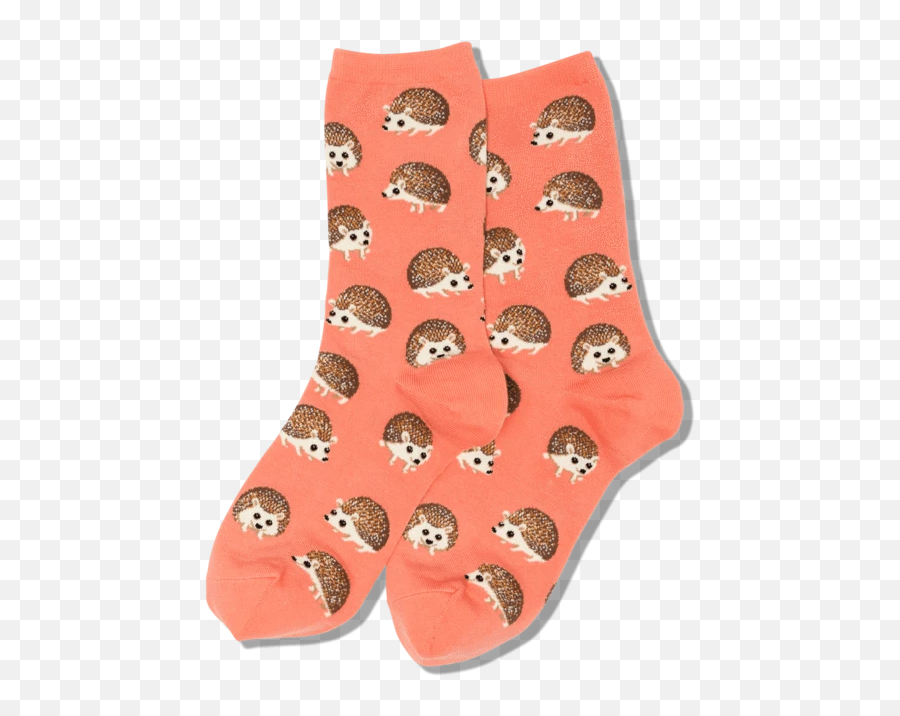 Womens Hedgehog Crew Socks - Sock Emoji,Hedgehog Emoji