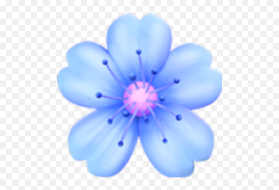 Download Flowers Blue Emoji Tumblr - Flower Emoji,Emoji Flower