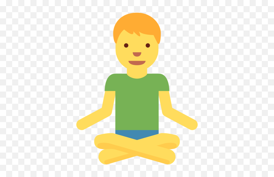Man In Lotus Position Emoji - Sitting Emoji,Sit Emoji