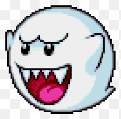 August 2016 - Ghost Thing From Mario Transparent Emoji
