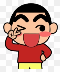 Game Cute Little Boy Shin Emoticon - Cartoon Sticker Cartoon Emoji,Crayon Emoji