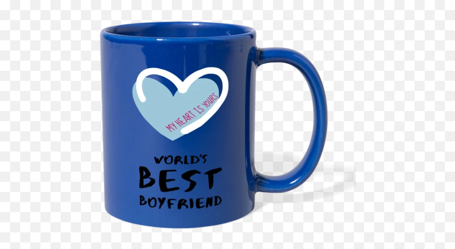 Worlds Best Boyfriend Blue Coffee Mug 11oz - Best Boyfriend Gift Mug Emoji,Boyfriend Emoji