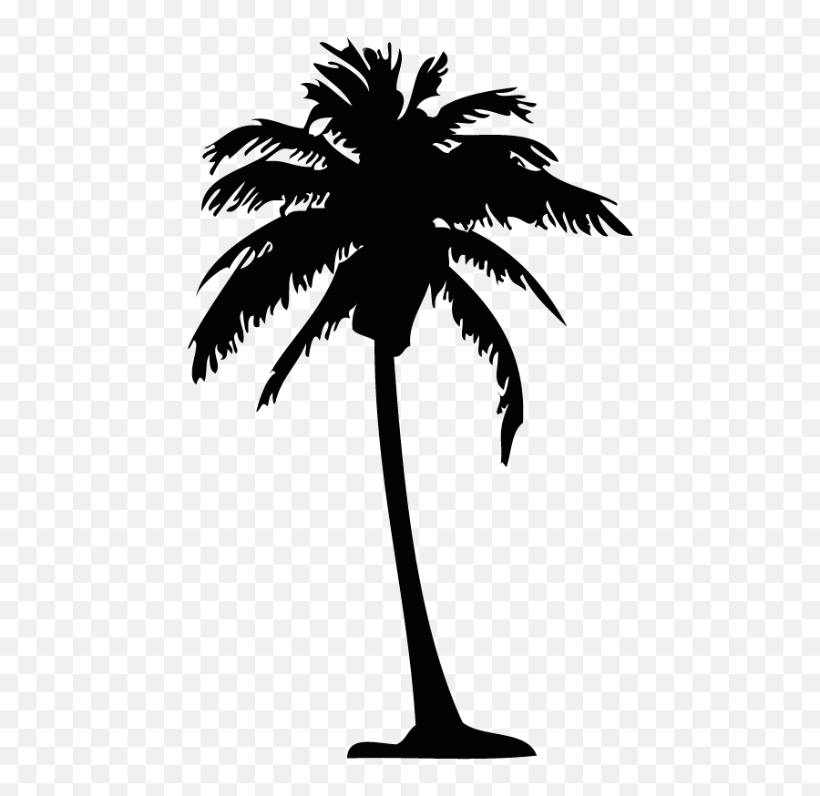 Arecaceae Silhouette Drawing Tree Clip - Simple Clip Art Palm Tree Silhouette Emoji,Palm Tree Emoticons