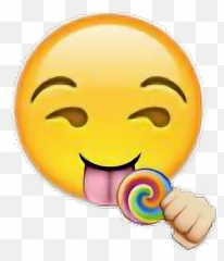 Emoji Tumblr Candy - Eating Lollipop Emoji,Candy Emoji